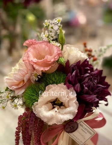 Bouquet di rose rosse e gerbere