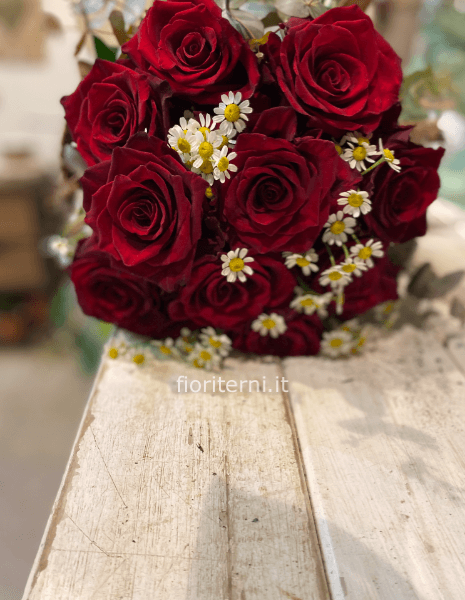 rose rosse a stelo lungo
