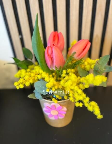 mimosa e tulipani